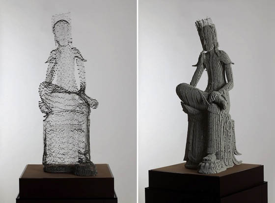 Intricately Paper Sculptures Changes from Different Angles
