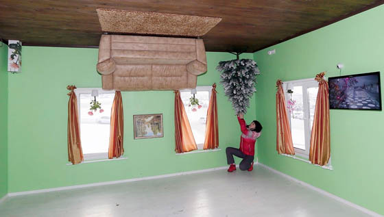 Upside-down House in Siberia, Russia