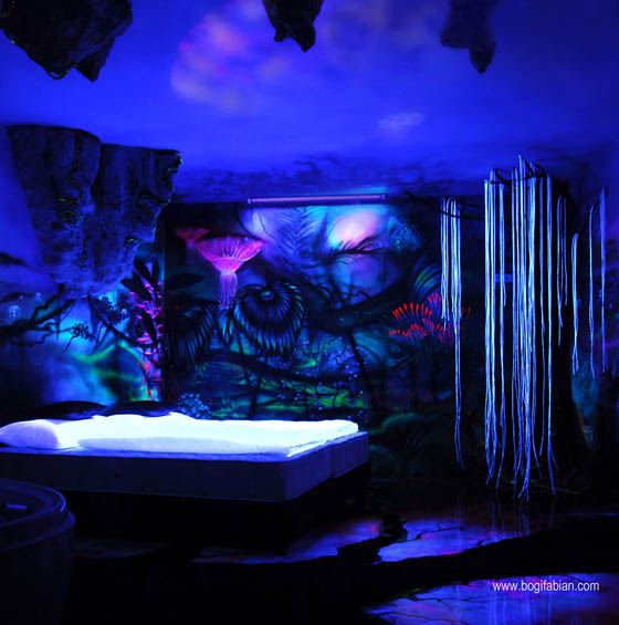 Dreamy Glowing Murals Only Visible Under UV Light