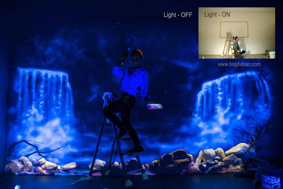 Dreamy Glowing Murals Only Visible Under UV Light