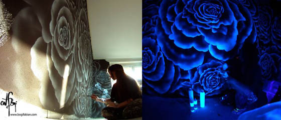 Dreamy Glowing Murals Only Visible Under UV Light