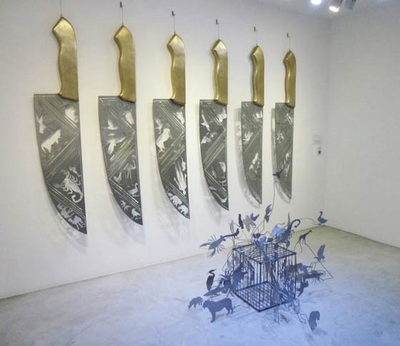 Shadow of Knives: Silhouette Cut from Butcher Knives by Li Hongbo
