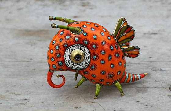 Fantasy and Ornate Painted Porcelain Animals By Anya Stasenko And Slava Leontyev