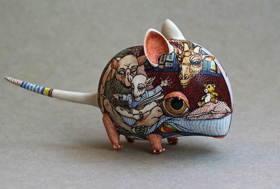 Fantasy and Ornate Painted Porcelain Animals By Anya Stasenko And Slava Leontyev