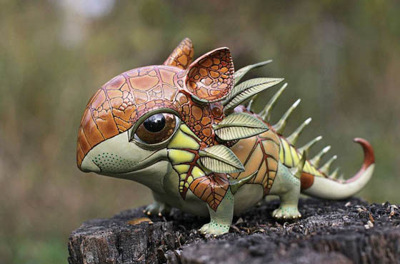 Fantasy and Ornate Painted Porcelain Animals By Anya Stasenko And Slava Leontyev