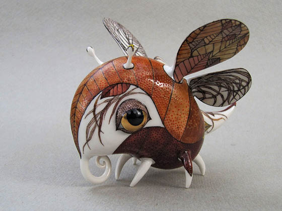 Fantasy and Ornate Painted Porcelain Animals By Anya Stasenko And Slava Leontyev