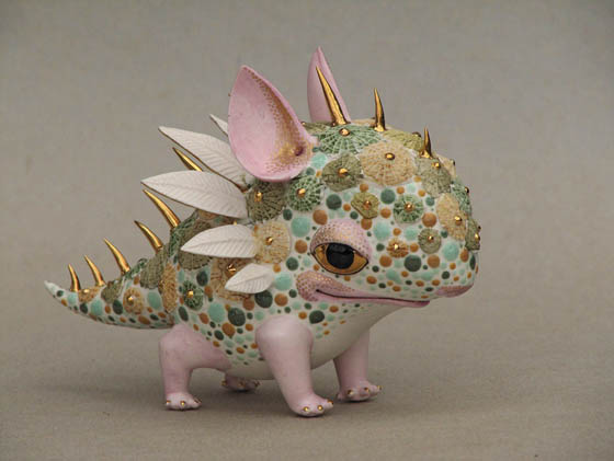 Fantasy and Ornate Painted Porcelain Animals By Anya Stasenko And Slava Leontyev