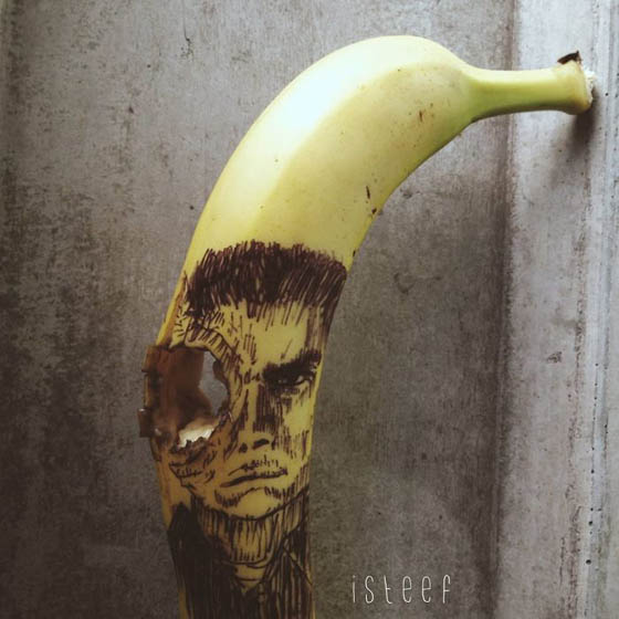 Playful Banana Skin Drawing by Stephan Brusche