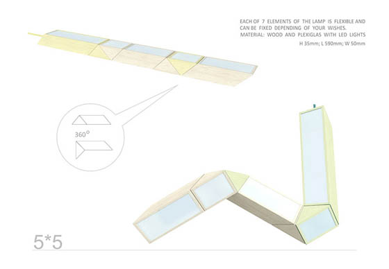 5+5灯:受魔方蛇启发的互动灯