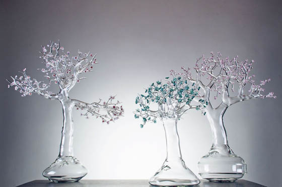 Nature Inspired Glass Work by Simone Crestani