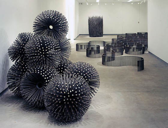 Stunning Sculptures Made of 12 Inch Nails by John Bisbee