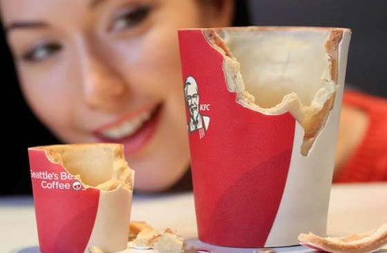 Scoffee: KFC's new edible coffee cup
