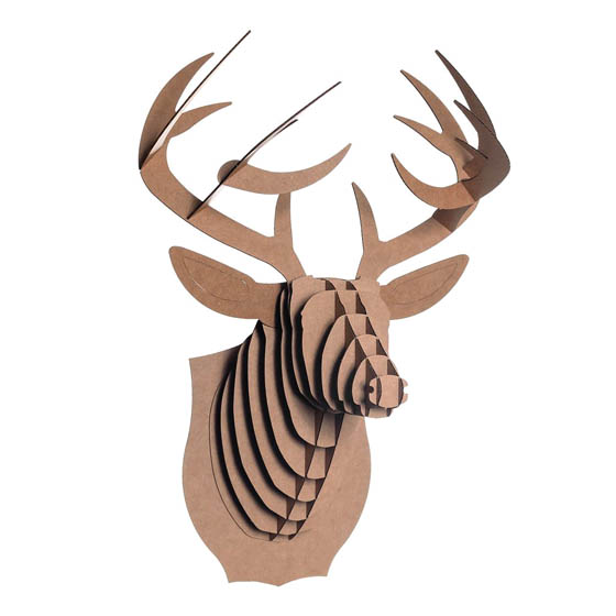 Safari Animals Wall Trophies Made of Cardboard