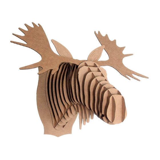 Safari Animals Wall Trophies Made of Cardboard