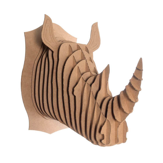 Safari Animals Wall Trophies Made of Cardboard