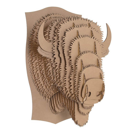 Safari Animals Wall Trophies Made of Cardboard