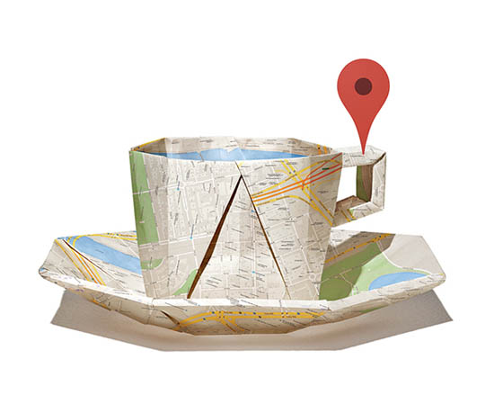 Google Map Origami by BakkenDesign