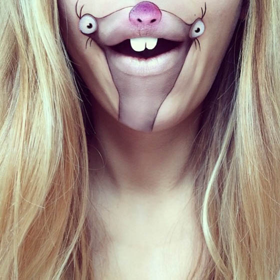 Faces on Faces: Funny Lip Art Creations by  Laura Jenkinson