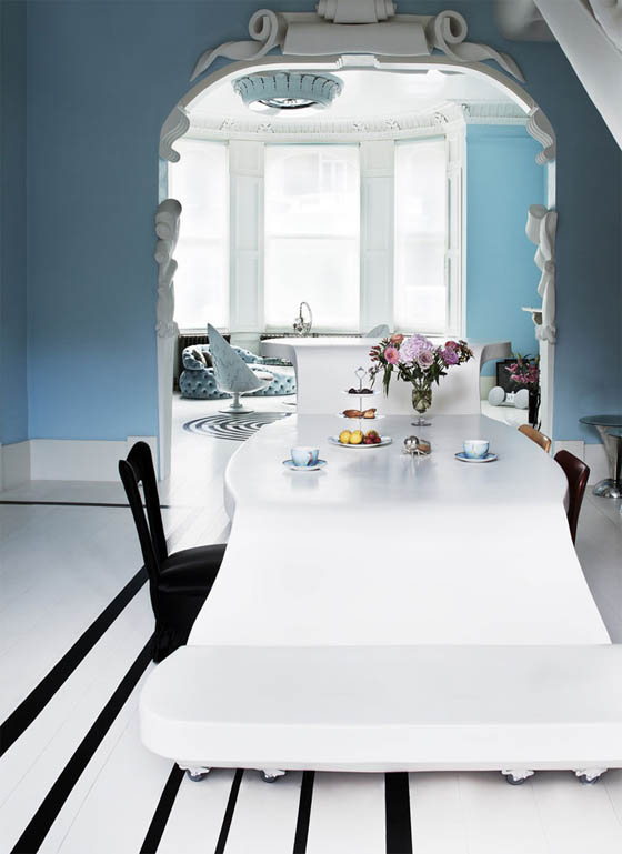 Mediterranean Style Apartment in London of Designer Danielle Moudabe