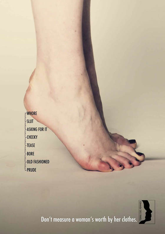 Creative Ad Campaign: Don't Measure Woman's Worth By Her Clothes