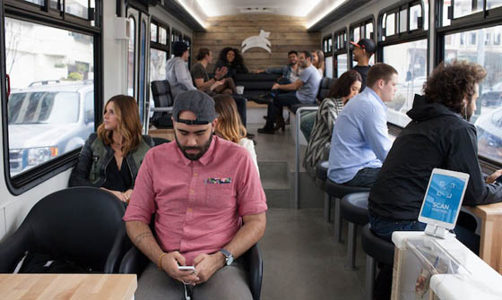 Coffee Shop on Wheel: Luxury Commuter Bus in San Francisco