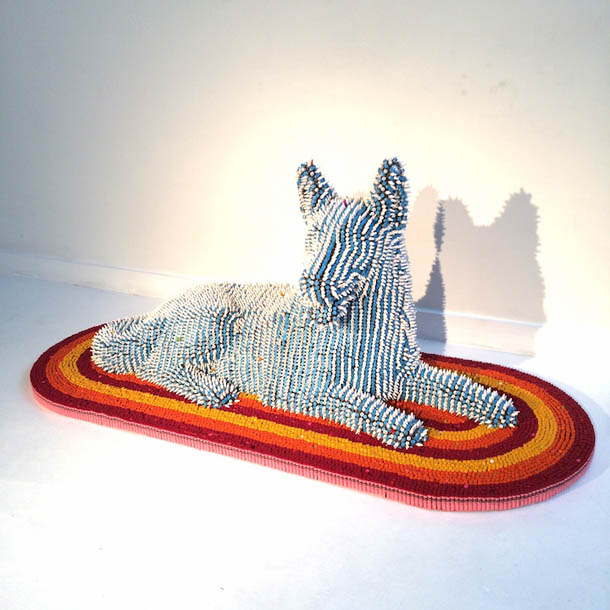 Call of Couture: Dog Sculptures Made of Crayon by Herb Williams