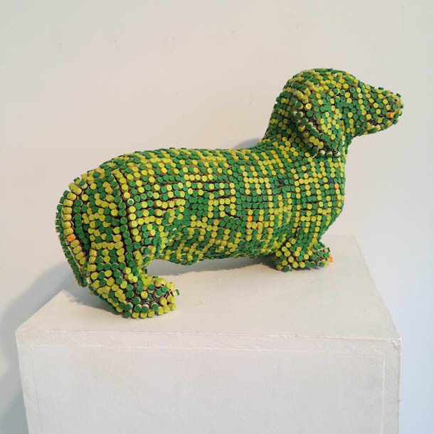 Call of Couture: Dog Sculptures Made of Crayon by Herb Williams