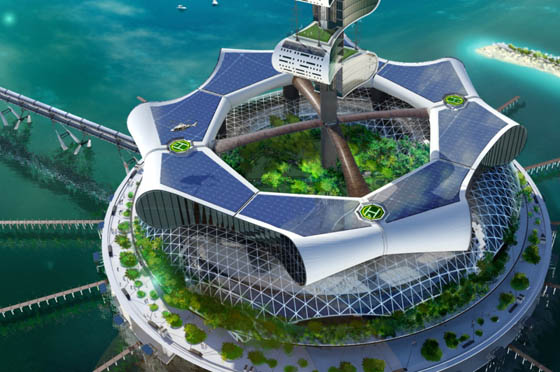 Grand Cancun Eco-complex: Eco-platform with Luxury Resort