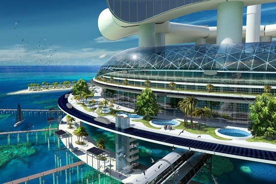 Grand Cancun Eco-complex: Eco-platform with Luxury Resort