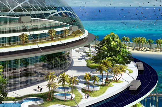 Grand Cancun Eco-complex: Eco-platform with Luxury Resort