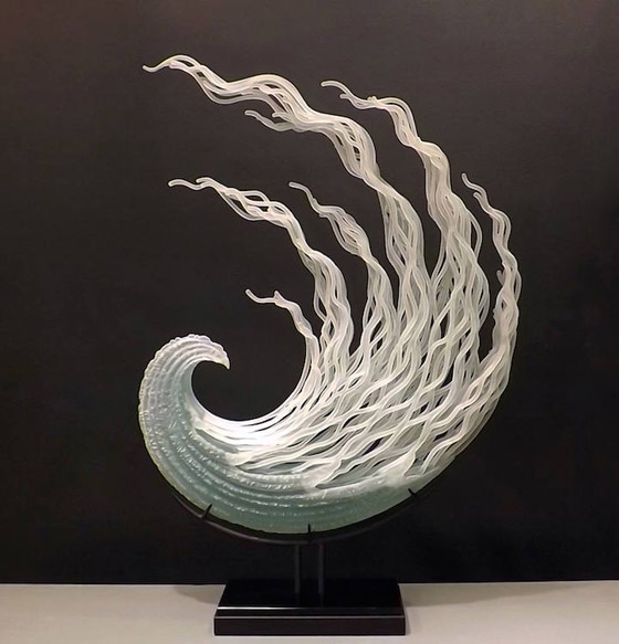 Delicate Free Flowing Glass Sculptures by K. William LeQuier