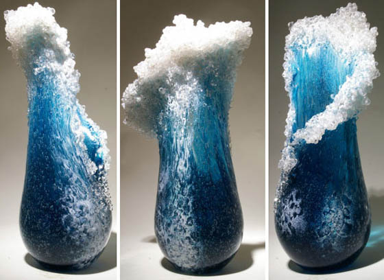 Stunning Ocean Wave Vases by Marsha Blaker and Paul DeSomma
