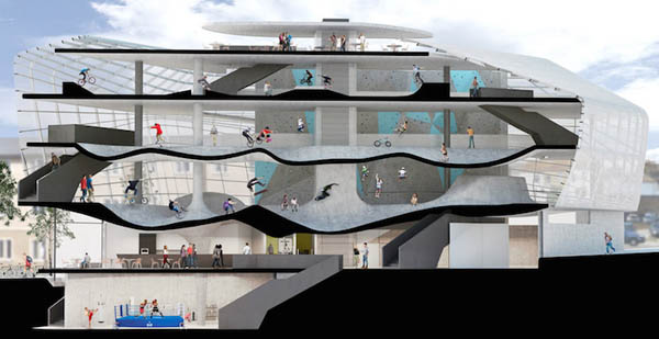 World's First Multi-storey Skatepark