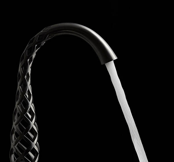 Unusual 3D Printed Metal Faucets Present Water In An Impossible Way