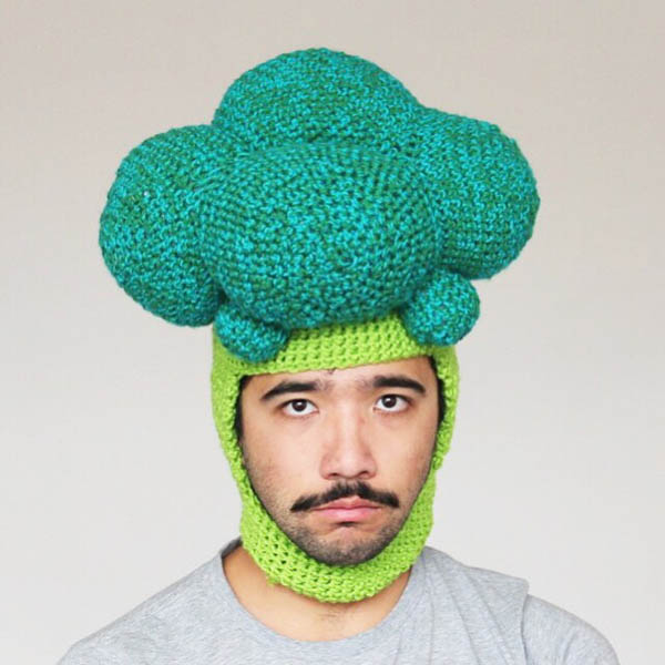 Food on Head: Food Shape Crocheted Headwear by Phil Ferguson