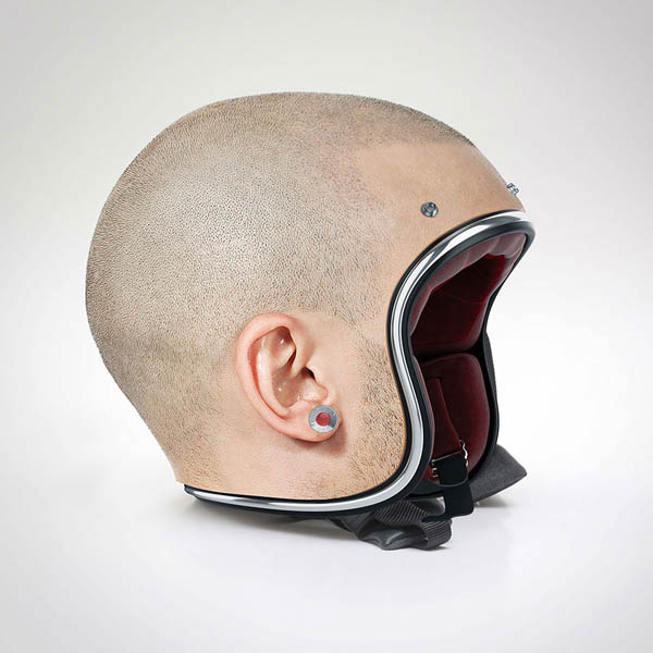 Probably the Most Creepy Helmet: Human-Skin Helmets By Jyo John Mullor