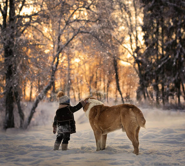 Heartwarming Photograph of Kids and Farm Animals