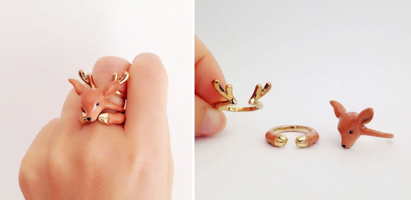 Adorable 3 Pieces Animal Rings