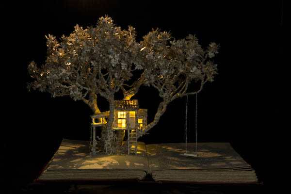 Magical World Created from Illuminated Book Sculptures by Su Blackwell