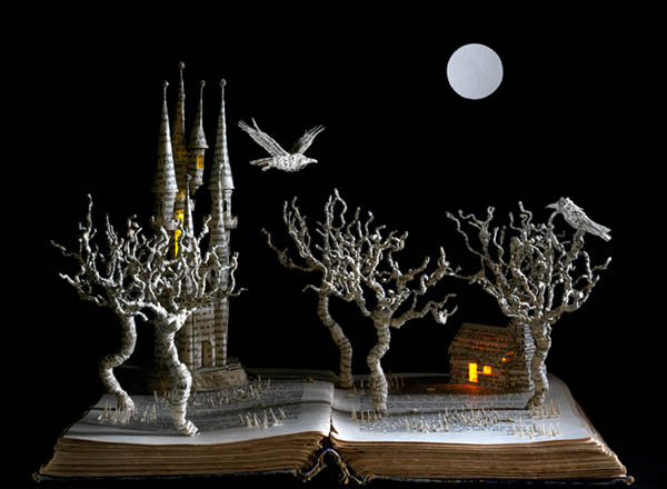 Magical World Created from Illuminated Book Sculptures by Su Blackwell