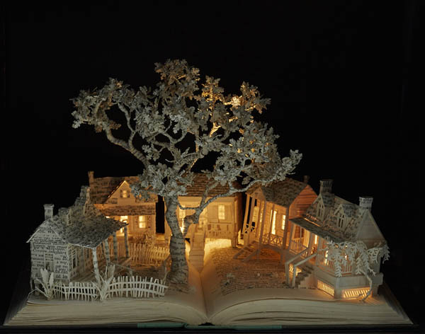 Magical World Created from Illuminated Book Sculptures by Su Blackwell