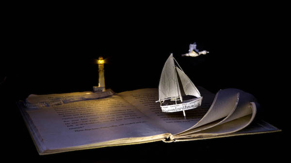 Magical World Created from Illuminated Book Sculptures by Su Blackwell