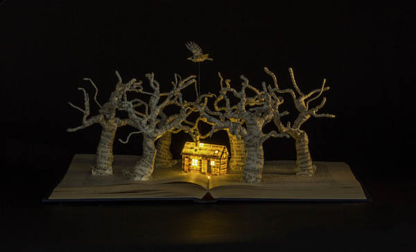 Magical World Created from Illuminated Book Sculptures by Su Blackwell