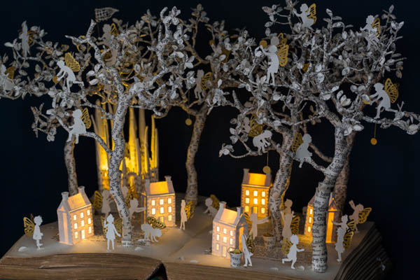 Magical World Created from Illuminated Book Sculptures by Su Blackwell