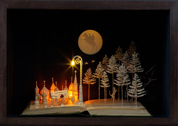 Magical World Created from Illuminated Book Sculptures by Su Blackwell