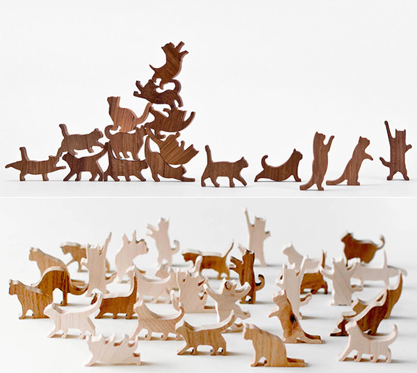 wooden stacking animals