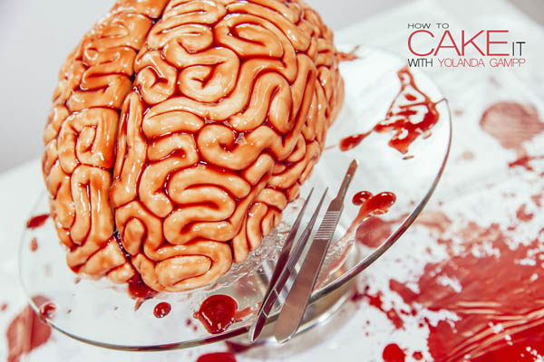 Make Your Own Red Velvet Brain Cake For Halloween