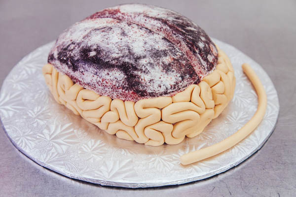 Make Your Own Red Velvet Brain Cake For Halloween