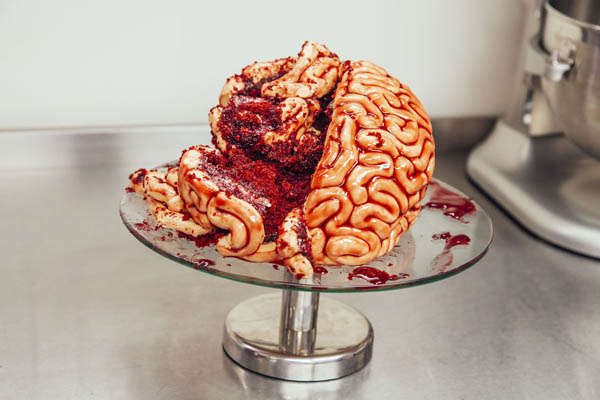 Make Your Own Red Velvet Brain Cake For Halloween