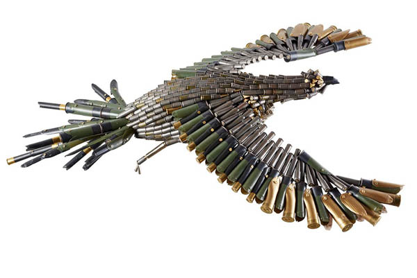 Unusual Animal Sculptures Made From Bullet Shells